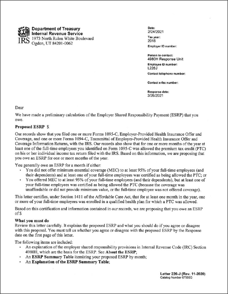 ACA Penalty Letter Trusaic